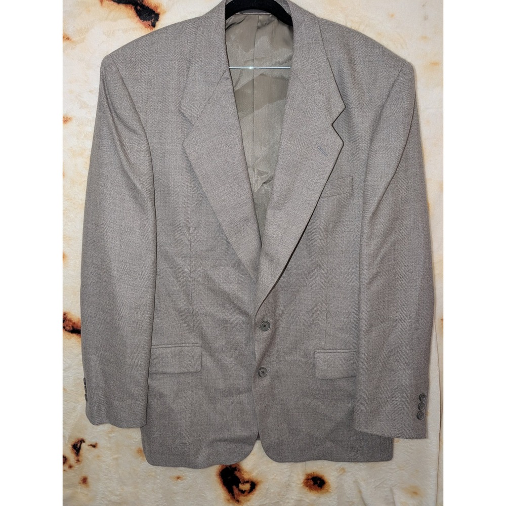 Nordstrom Boulevard Blazer Mens 44R Tan Baby Alpaca Sport Coat Wool Jacket Luxe